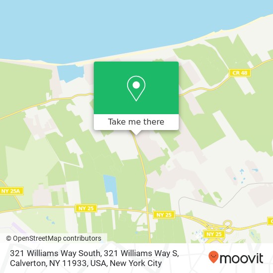 Mapa de 321 Williams Way South, 321 Williams Way S, Calverton, NY 11933, USA