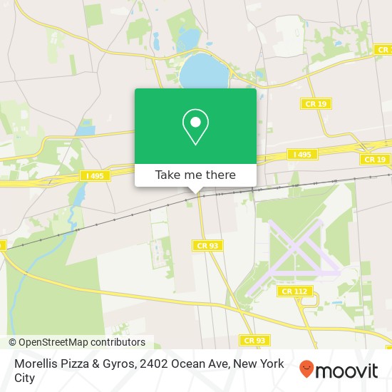 Mapa de Morellis Pizza & Gyros, 2402 Ocean Ave