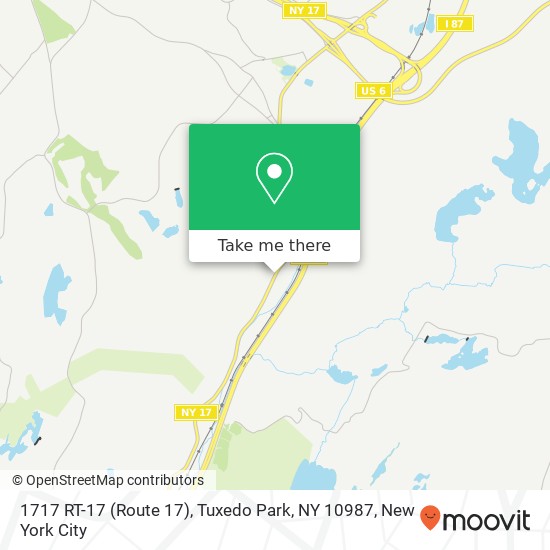1717 RT-17 (Route 17), Tuxedo Park, NY 10987 map