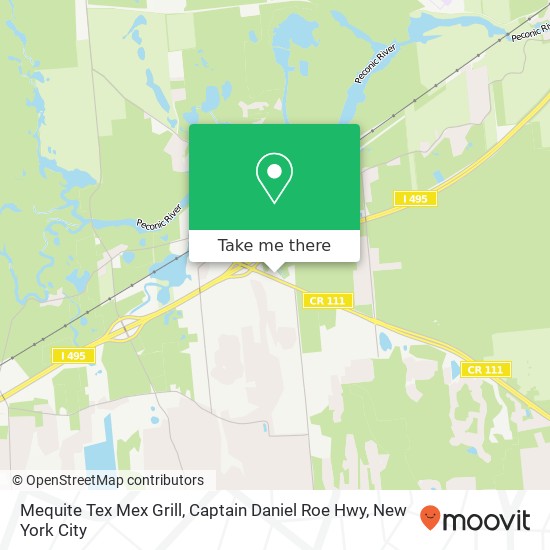 Mapa de Mequite Tex Mex Grill, Captain Daniel Roe Hwy