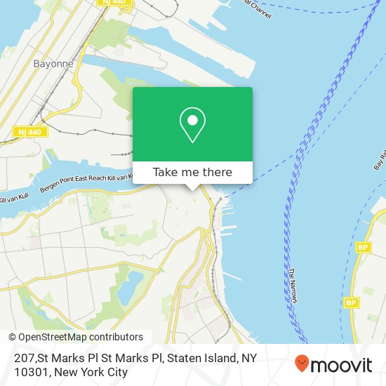 Mapa de 207,St Marks Pl St Marks Pl, Staten Island, NY 10301