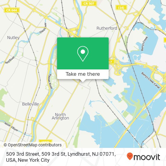 509 3rd Street, 509 3rd St, Lyndhurst, NJ 07071, USA map