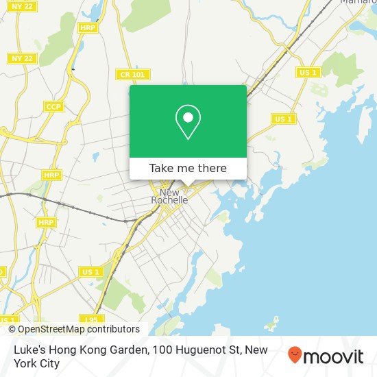 Luke's Hong Kong Garden, 100 Huguenot St map