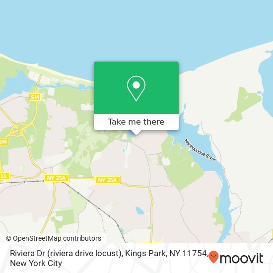 Riviera Dr (riviera drive locust), Kings Park, NY 11754 map