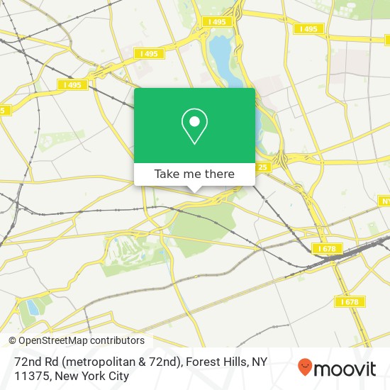 Mapa de 72nd Rd (metropolitan & 72nd), Forest Hills, NY 11375