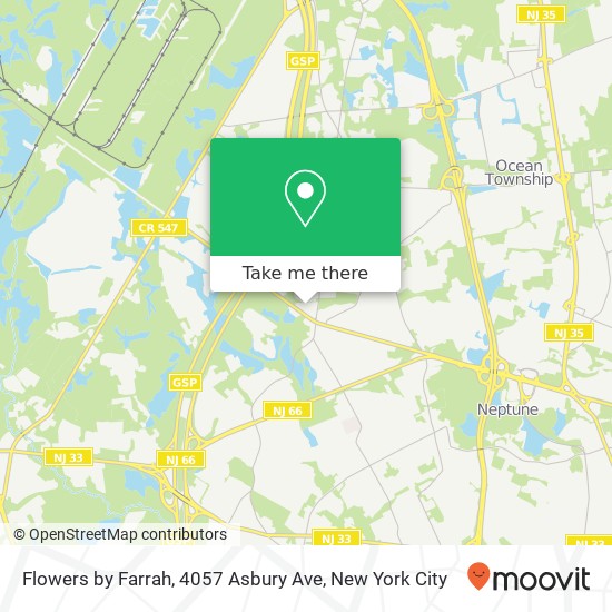 Mapa de Flowers by Farrah, 4057 Asbury Ave