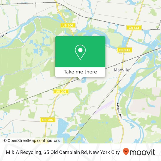 Mapa de M & A Recycling, 65 Old Camplain Rd