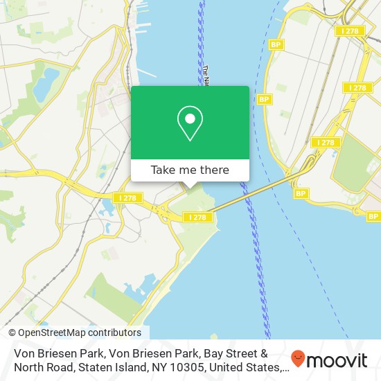 Mapa de Von Briesen Park, Von Briesen Park, Bay Street & North Road, Staten Island, NY 10305, United States
