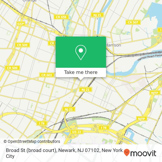 Broad St (broad court), Newark, NJ 07102 map