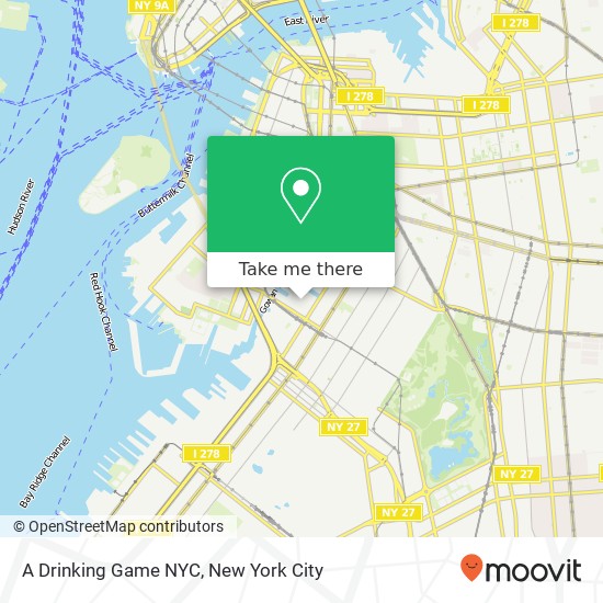 Mapa de A Drinking Game NYC