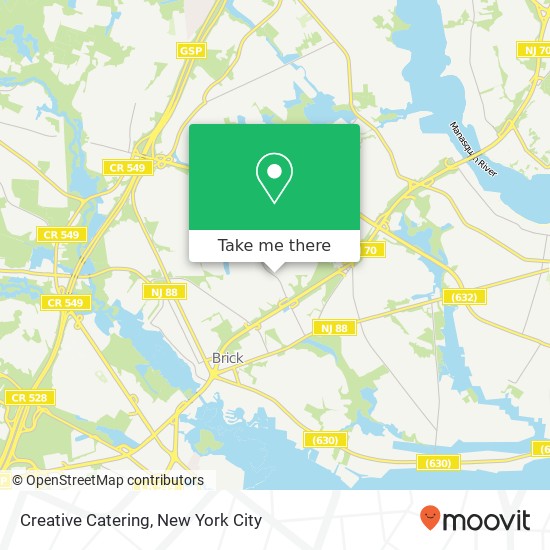 Creative Catering map