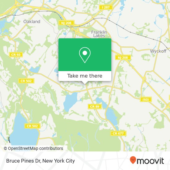 Bruce Pines Dr, 818 High Mountain Rd map