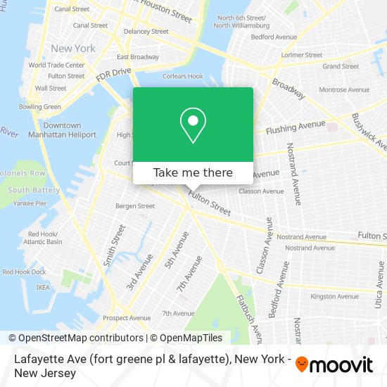 Lafayette Ave (fort greene pl & lafayette) map