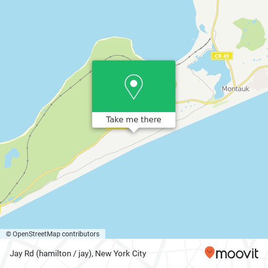 Mapa de Jay Rd (hamilton / jay), Montauk (HITHER PLAINS), NY 11954