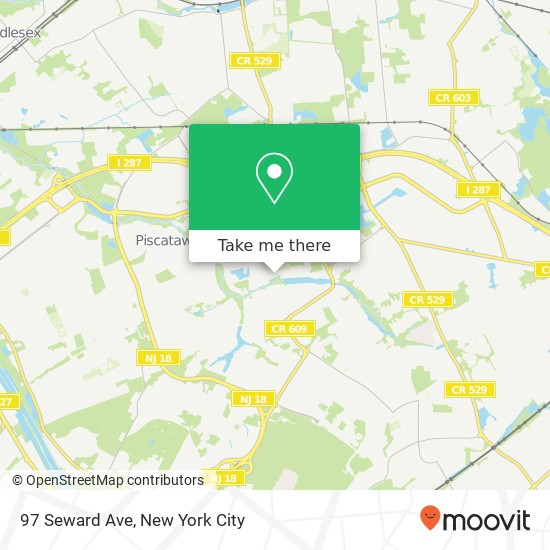 Mapa de 97 Seward Ave, Piscataway, NJ 08854