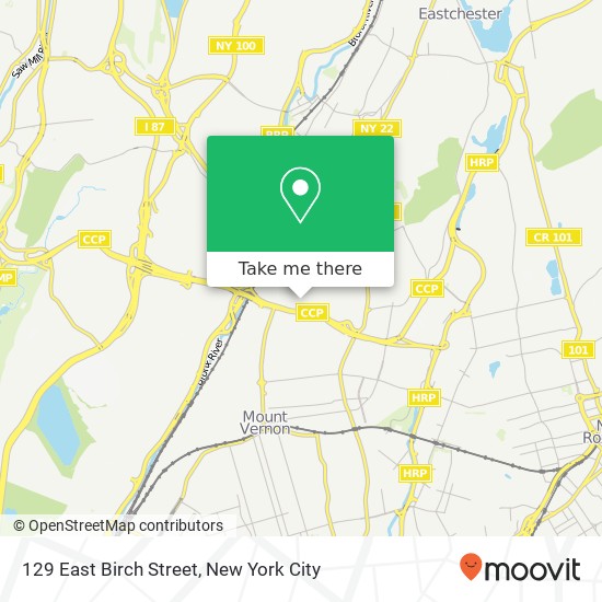 129 East Birch Street, 129 E Birch St, Mt Vernon, NY 10552, USA map