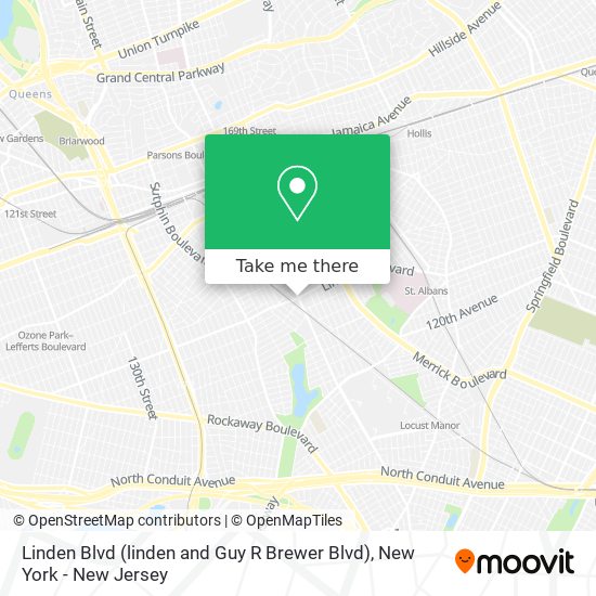 Linden Blvd (linden and Guy R Brewer Blvd) map