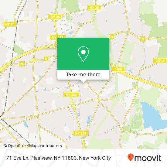 Mapa de 71 Eva Ln, Plainview, NY 11803