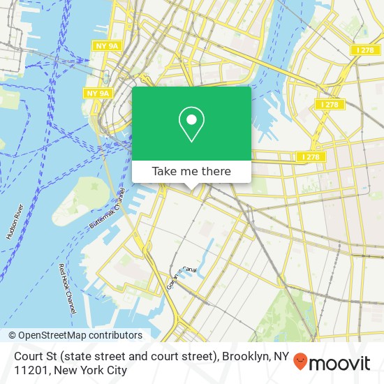 Mapa de Court St (state street and court street), Brooklyn, NY 11201