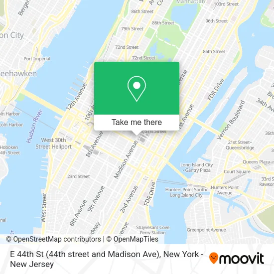 E 44th St (44th street and Madison Ave) map