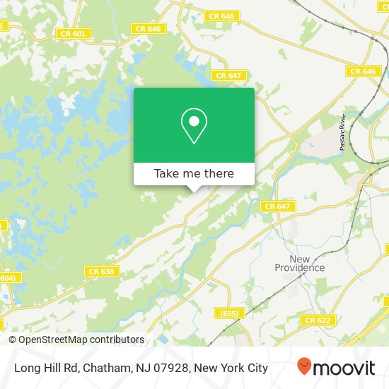 Mapa de Long Hill Rd, Chatham, NJ 07928