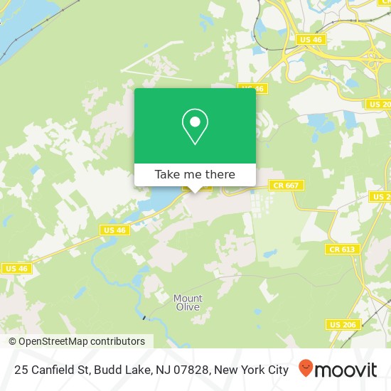 Mapa de 25 Canfield St, Budd Lake, NJ 07828