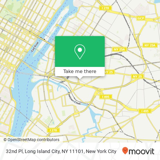 Mapa de 32nd Pl, Long Island City, NY 11101