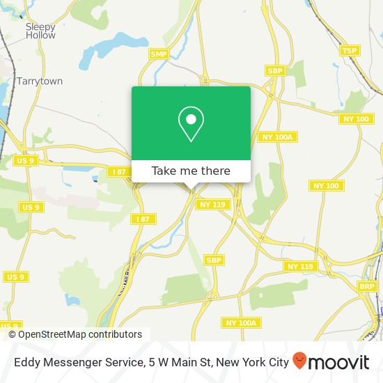 Mapa de Eddy Messenger Service, 5 W Main St