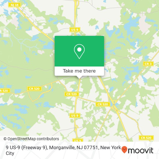 Mapa de 9 US-9 (Freeway 9), Morganville, NJ 07751