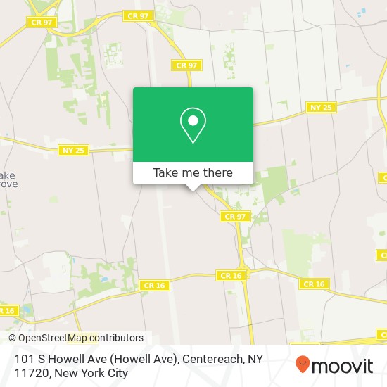 101 S Howell Ave (Howell Ave), Centereach, NY 11720 map