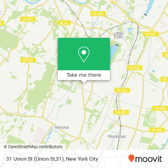 Mapa de 31 Union St (Union St,31), Cedar Grove, NJ 07009