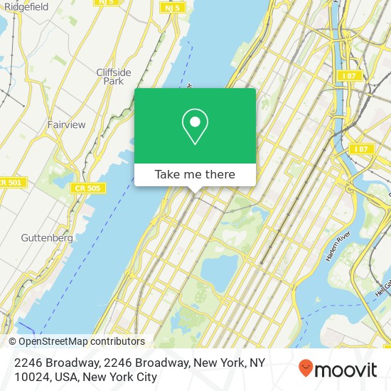 2246 Broadway, 2246 Broadway, New York, NY 10024, USA map