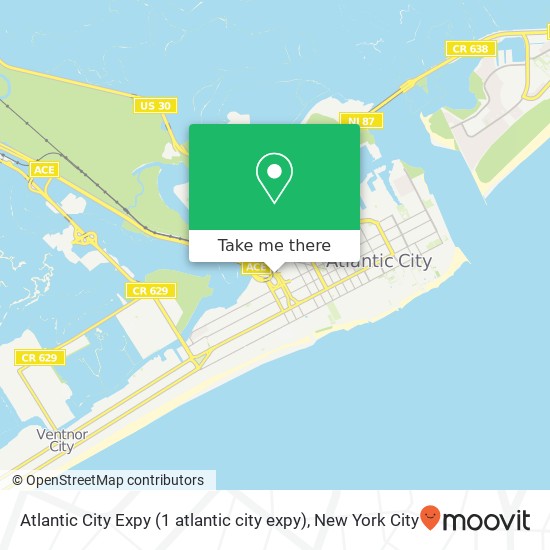 Mapa de Atlantic City Expy (1 atlantic city expy), Atlantic City (Atlantic), NJ 08401