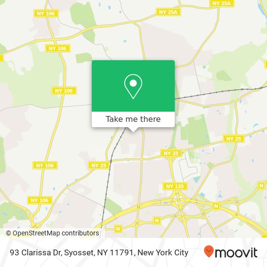 Mapa de 93 Clarissa Dr, Syosset, NY 11791