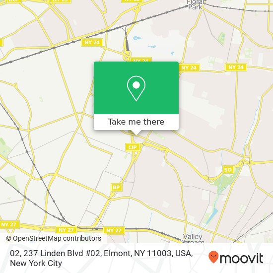 Mapa de 02, 237 Linden Blvd #02, Elmont, NY 11003, USA