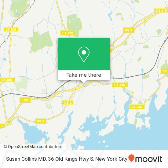 Mapa de Susan Collins MD, 36 Old Kings Hwy S