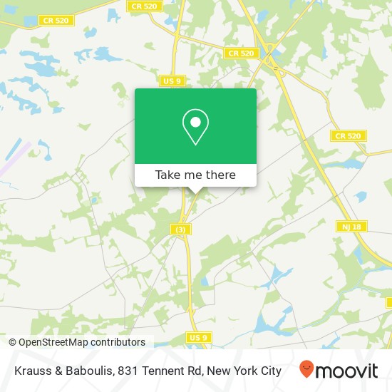 Krauss & Baboulis, 831 Tennent Rd map