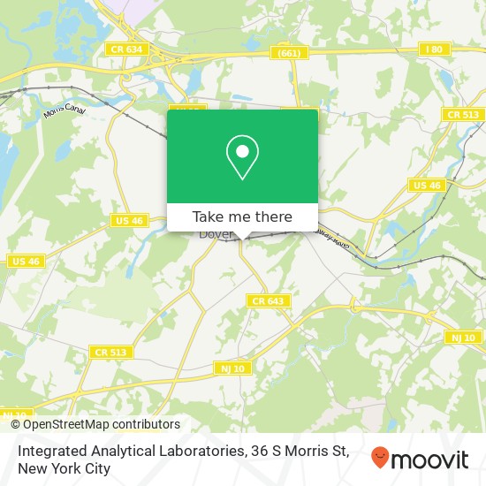 Mapa de Integrated Analytical Laboratories, 36 S Morris St