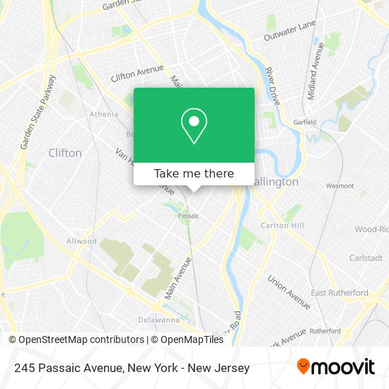 Mapa de 245 Passaic Avenue