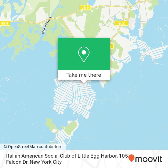 Italian American Social Club of Little Egg Harbor, 105 Falcon Dr map