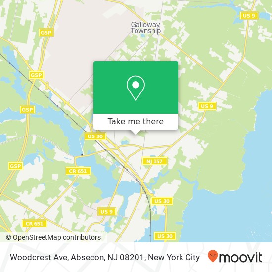 Woodcrest Ave, Absecon, NJ 08201 map