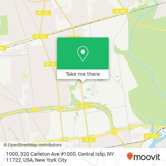 Mapa de 1000, 320 Carleton Ave #1000, Central Islip, NY 11722, USA