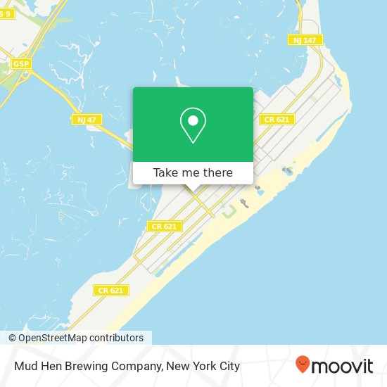 Mapa de Mud Hen Brewing Company, 127 W Rio Grande Ave Wildwood, NJ 08260