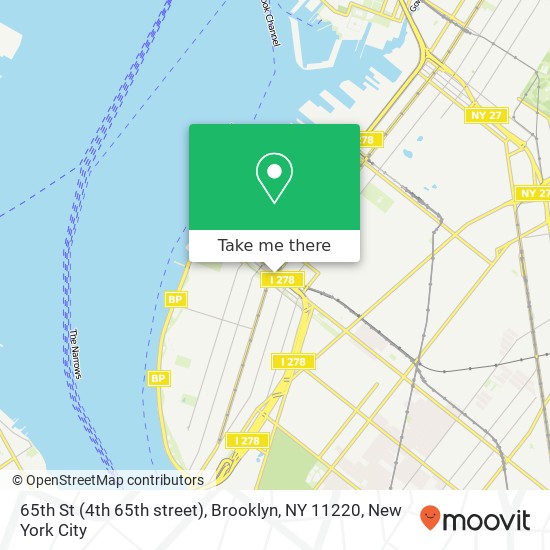 Mapa de 65th St (4th 65th street), Brooklyn, NY 11220