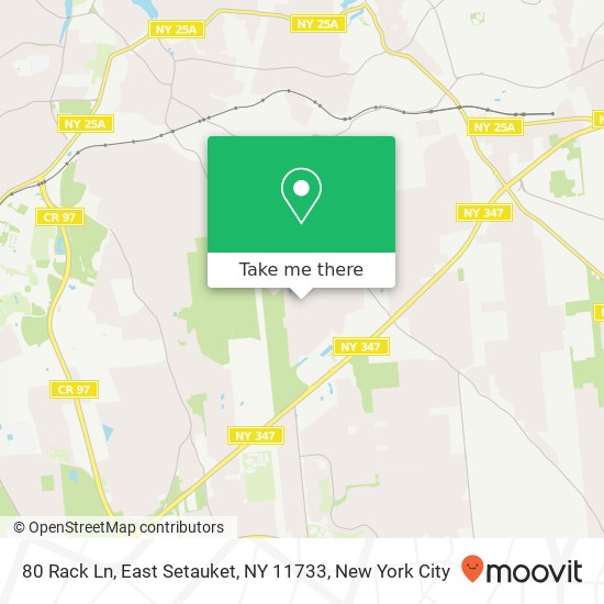 Mapa de 80 Rack Ln, East Setauket, NY 11733