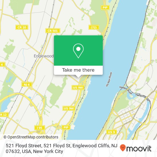 Mapa de 521 Floyd Street, 521 Floyd St, Englewood Cliffs, NJ 07632, USA