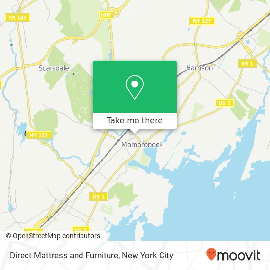 Mapa de Direct Mattress and Furniture, 329 Mamaroneck Ave