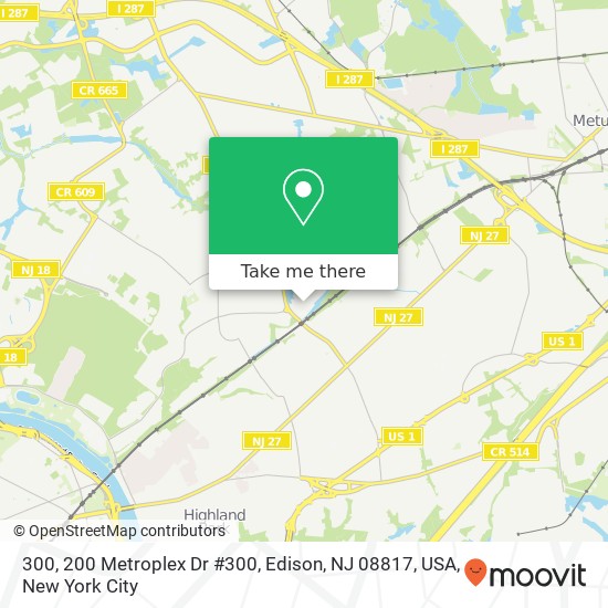300, 200 Metroplex Dr #300, Edison, NJ 08817, USA map