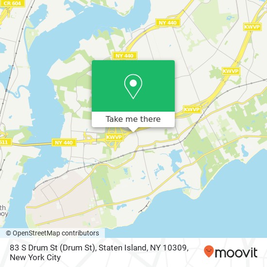 Mapa de 83 S Drum St (Drum St), Staten Island, NY 10309