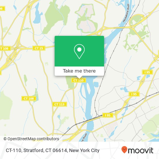Mapa de CT-110, Stratford, CT 06614
